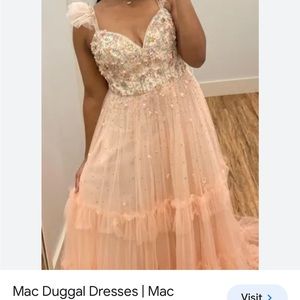 MacDougal cap sleeve embellished gown